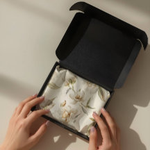 Dun waterverf wit bloempatroon