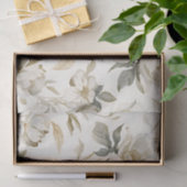 Dun waterverf wit bloempatroon tissuepapier (Geschenk)
