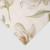 Dun waterverf wit bloempatroon tissuepapier (Detail)
