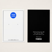 Dun zwart rand wit Logo oorscherm toevoegen Visitekaartje (Voorkant /achterkant)