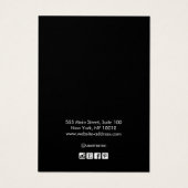 Dun zwart rand wit Logo oorscherm toevoegen Visitekaartje (Achterkant)