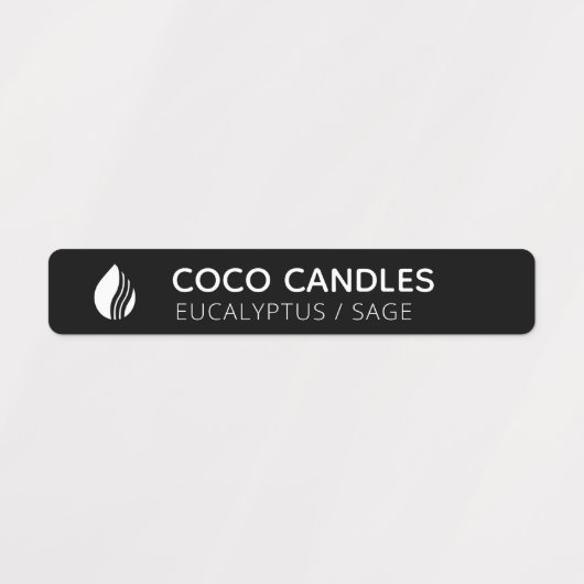 Dun. zwart-wit Logo label (Design 2)