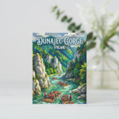 Dunajec-rivierkloof Polen Briefkaart (Staand voorkant)