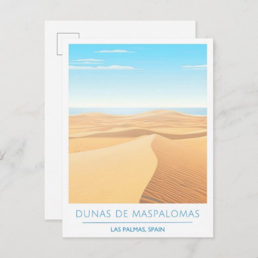 Dunas de Maspalomas Las Palmas Spanje Reizen Briefkaart (Voorkant / Achterkant)