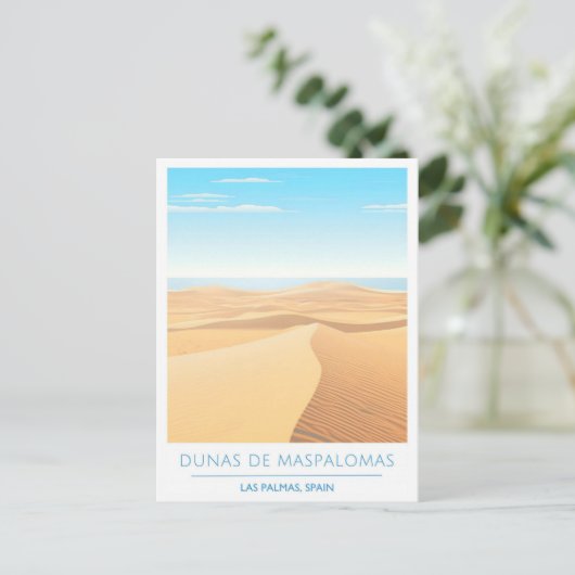 Dunas de Maspalomas Las Palmas Spanje Reizen Briefkaart (Staand voorkant)