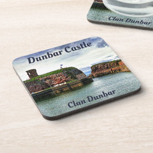 Dunbar Castle - Clan Dunbar Bier Onderzetter (Linkerzijde)
