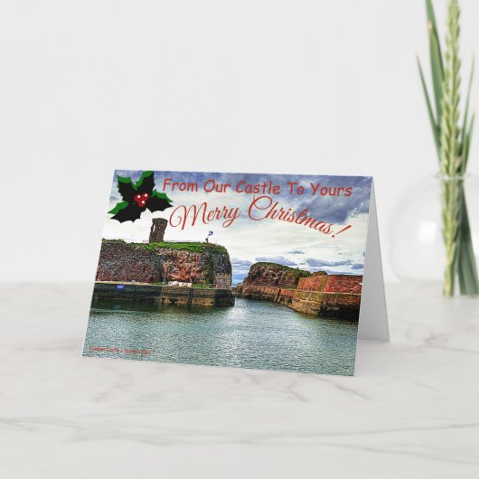 Dunbar Castle - Clan Dunbar kerstKaart Feestdagen Kaart (Voorkant)
