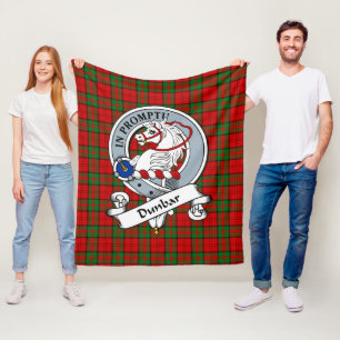 Dunbar Clan Badge Schotse ruit Plaid Fleece Deken