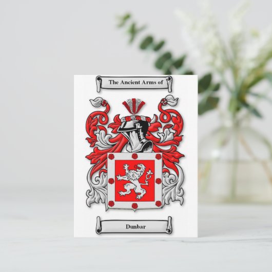 Dunbar Coat of Arms Briefkaart (Staand voorkant)