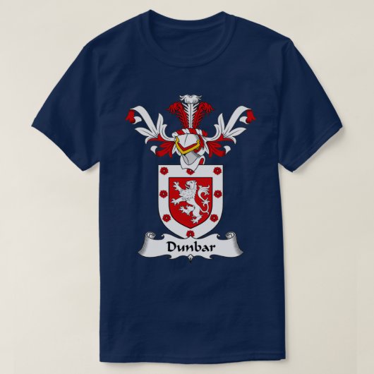 Dunbar Coat of Arms Family Crest T-shirt (Design voorkant)