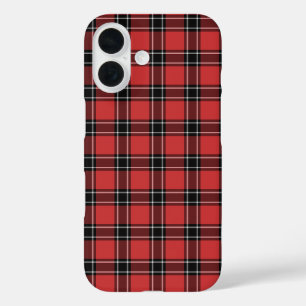 Dunbar District Tartan Red Scottish Pset iPhone 16 Hoesje