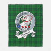 Dunbar Hunting Clan Badge Tartan Pset Fleece Deken (Voorkant)