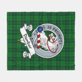 Dunbar Hunting Clan Badge Tartan Pset Fleece Deken (Voorkant (Horizontaal))
