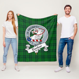 Dunbar Jacht Clan Badge Tartan Schotlandse ruit Fleece Deken