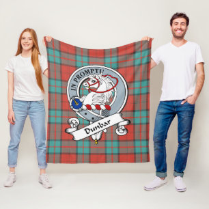 Dunbar Oude Clan Badge Tartan Schotlandse ruit Fleece Deken