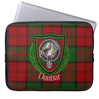 Dunbar Schotse Clan Tartan en Wapen  Laptop Sleeve