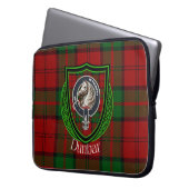 Dunbar Scottish Clan Tartan and Crest  Laptop Sleeve (Voorkant Links)