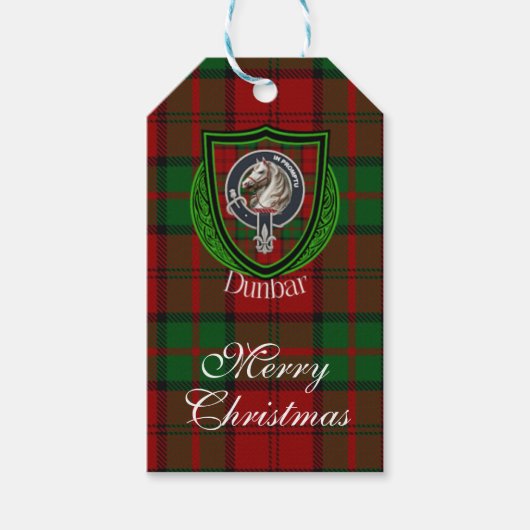 Dunbar Scottish Clan Tartan & Crest Cadeaulabel (Voorkant)