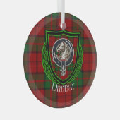Dunbar Scottish Clan Tartan & Crest Glas Ornament (Voorkant Rechts)
