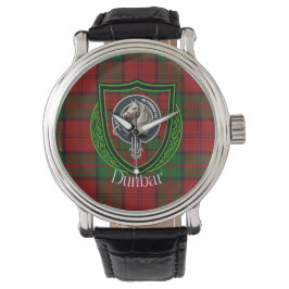 Dunbar Scottish Clan Tartan & Crest Horloge