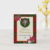 Dunbar Scottish Clan Tartan & Crest Kaart (Gele Bloem)