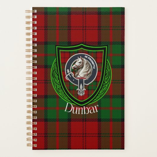 Dunbar Scottish Clan Tartan & Crest Planner (Voorkant)