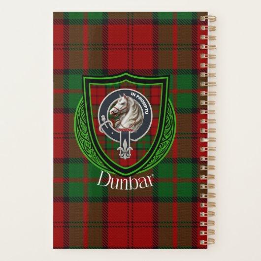 Dunbar Scottish Clan Tartan & Crest Planner (Achterkant)