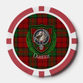 Dunbar Scottish Clan Tartan & Crest Poker Chips