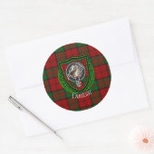 Dunbar Scottish Clan Tartan & Crest Ronde Sticker (Envelop)