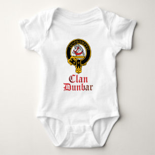 Dunbar Scottish Crest Tartan Clan Name Clothes Romper
