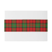 Dunbar Scottish Tartan Belly Band Uitnodigingen Wikkel (Achterkant Voorbeeld)