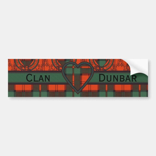 Dunbar Scottish Tartan Bumpersticker (Voorkant)