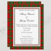 Dunbar Scottish Wedding Invitation Kaart (Voorkant / Achterkant)