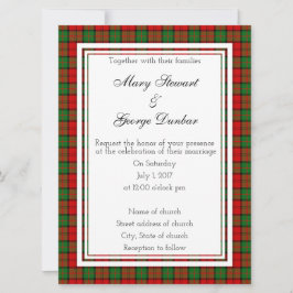 Dunbar Scottish Wedding Invitation Kaart