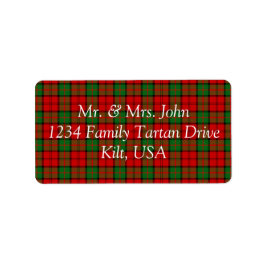 Dunbar Tartan Label