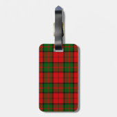 Dunbar tartan red green plaid bagagelabel (Achterkant verticaal)