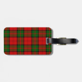 Dunbar tartan red green plaid bagagelabel (Achterkant horizontaal)