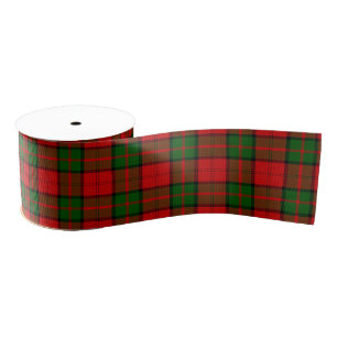 Dunbar tartan red green plaid grosgrain lint