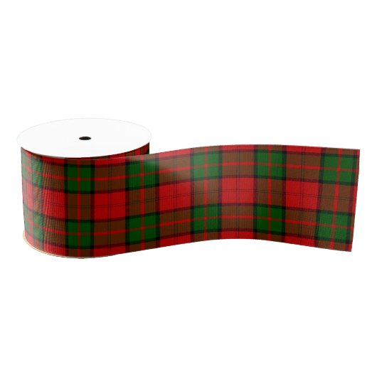 Dunbar tartan red green plaid grosgrain lint (Spoel)