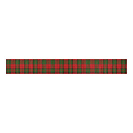 Dunbar tartan red green plaid grosgrain lint (Voorkant)