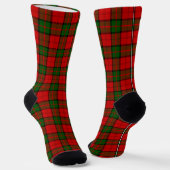 Dunbar tartan red green plaid sokken (Gebogen)