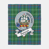 Duncan Ancient Clan Badge Tartan Fleece Deken (Voorkant)