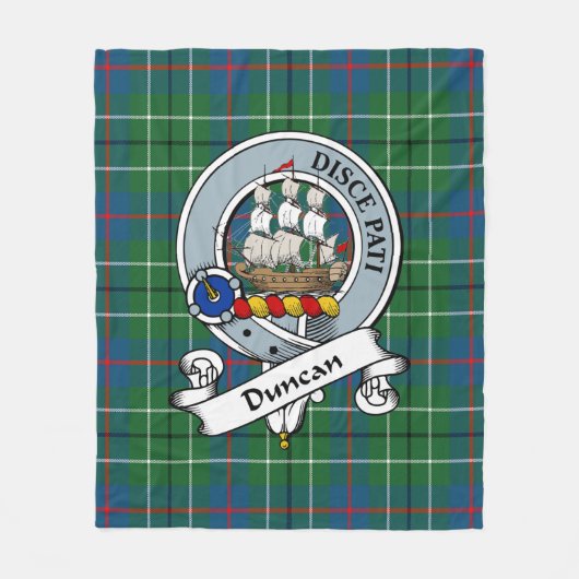 Duncan Ancient Clan Badge Tartan Fleece Deken (Voorkant)