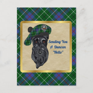 Duncan Clan Badge & Tartan Briefkaart