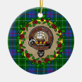 Duncan Clan Badge & Tartan Persoonlijke mas Keramisch Ornament (Voorkant)