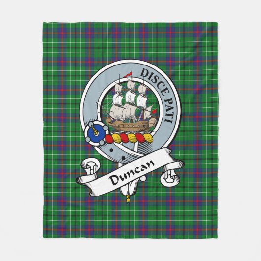 Duncan Clan Badge Tartan Plaid Fleece Deken (Voorkant)