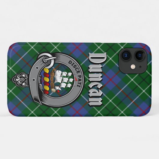 Duncan Clan Badge & Tartan Telefoon Case (Achterkant (horizontaal))