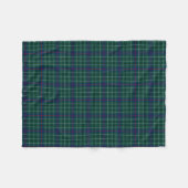 Duncan Clan Green en Royal Blue Tartan Fleece Deken (Voorkant (Horizontaal))