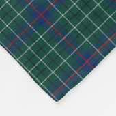 Duncan Clan Green en Royal Blue Tartan Fleece Deken (Hoek)