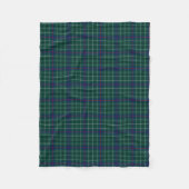 Duncan Clan Green en Royal Blue Tartan Fleece Deken (Voorkant)